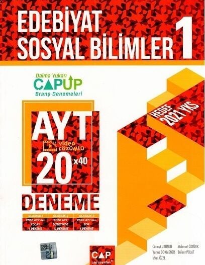 Çap Yayınları AYT Edebiyat Sosyal Bilimler 1 Up 20 x 40 Deneme