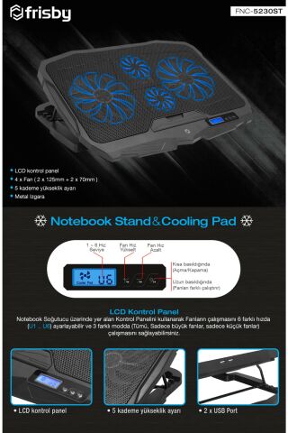 Fnc-5230st Gaming Notebook Soğutucu Stand