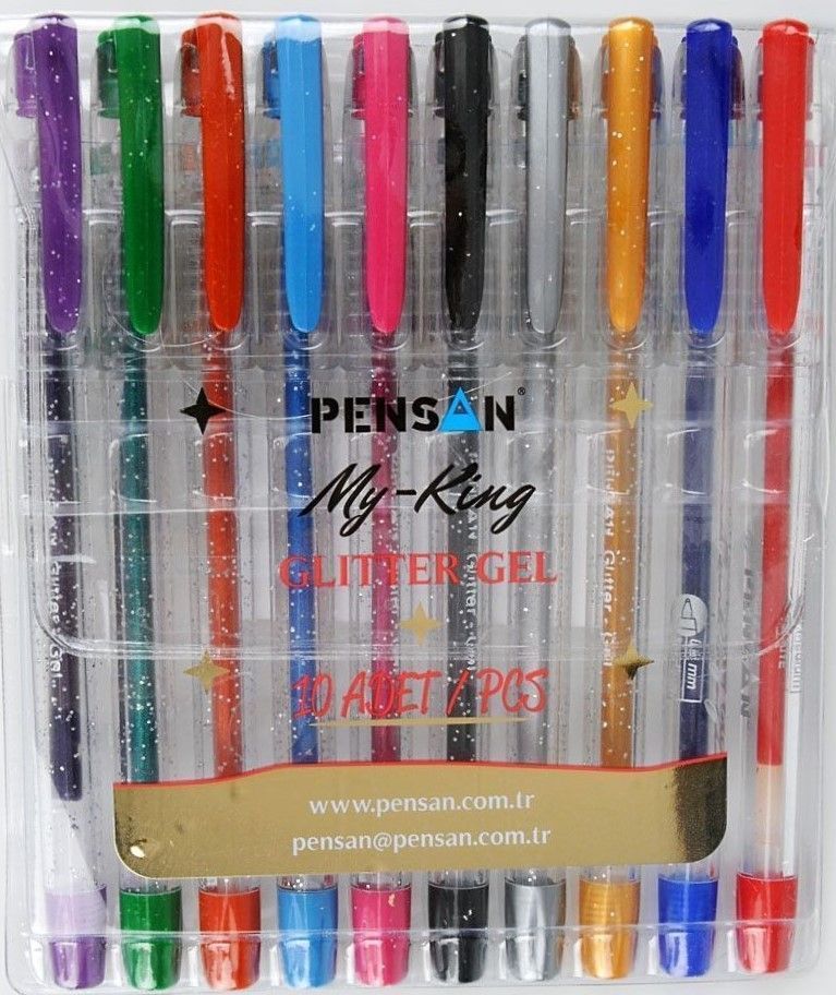 Pensan My King Simli Jel Kalem 10 lu Set PNS.PE02227JK00S10