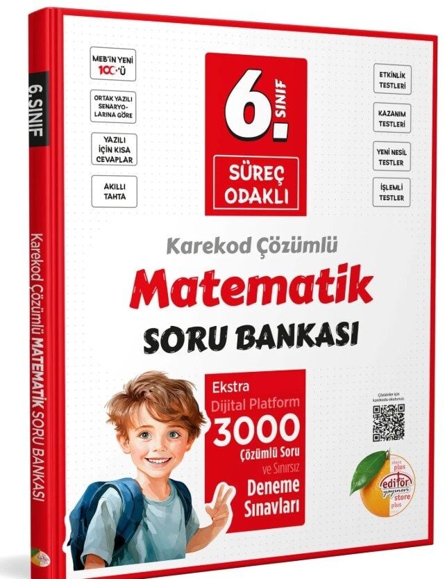 6. Sınıf Süreç Odaklı Matematik Soru Bankası - Karekod Çözümlü