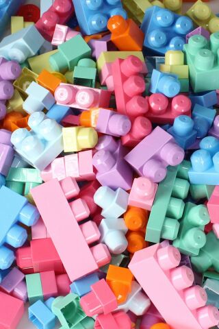 Play Blox Yapı Oyuncakları 2922 Pastel Renkler Mega Blok Seti 83 Parça Kovalı