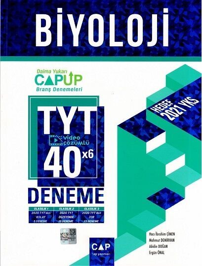 Çap Yayınları TYT Biyoloji 40 x 6 Up Deneme