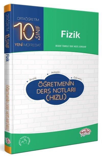 Editör Yayınları 10. Sınıf Fizik Öğretmenin Ders Notları Hızlı