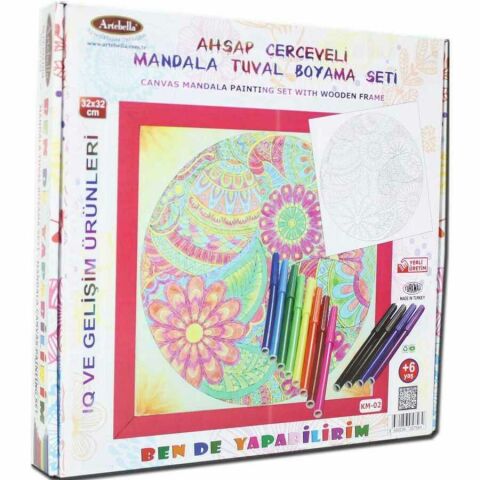 Artebella Mandala Tuval Boyama Seti KM-02 32x32CM