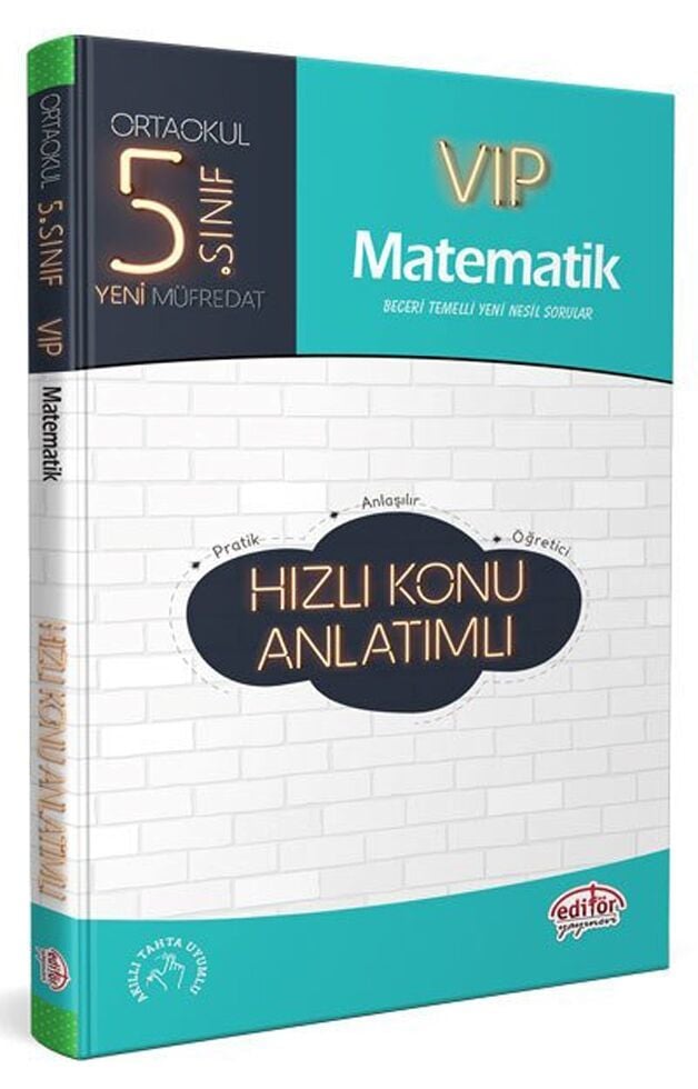 Editör Yayınları 5. Sınıf Matematik VIP Hızlı Konu Anlatımlı