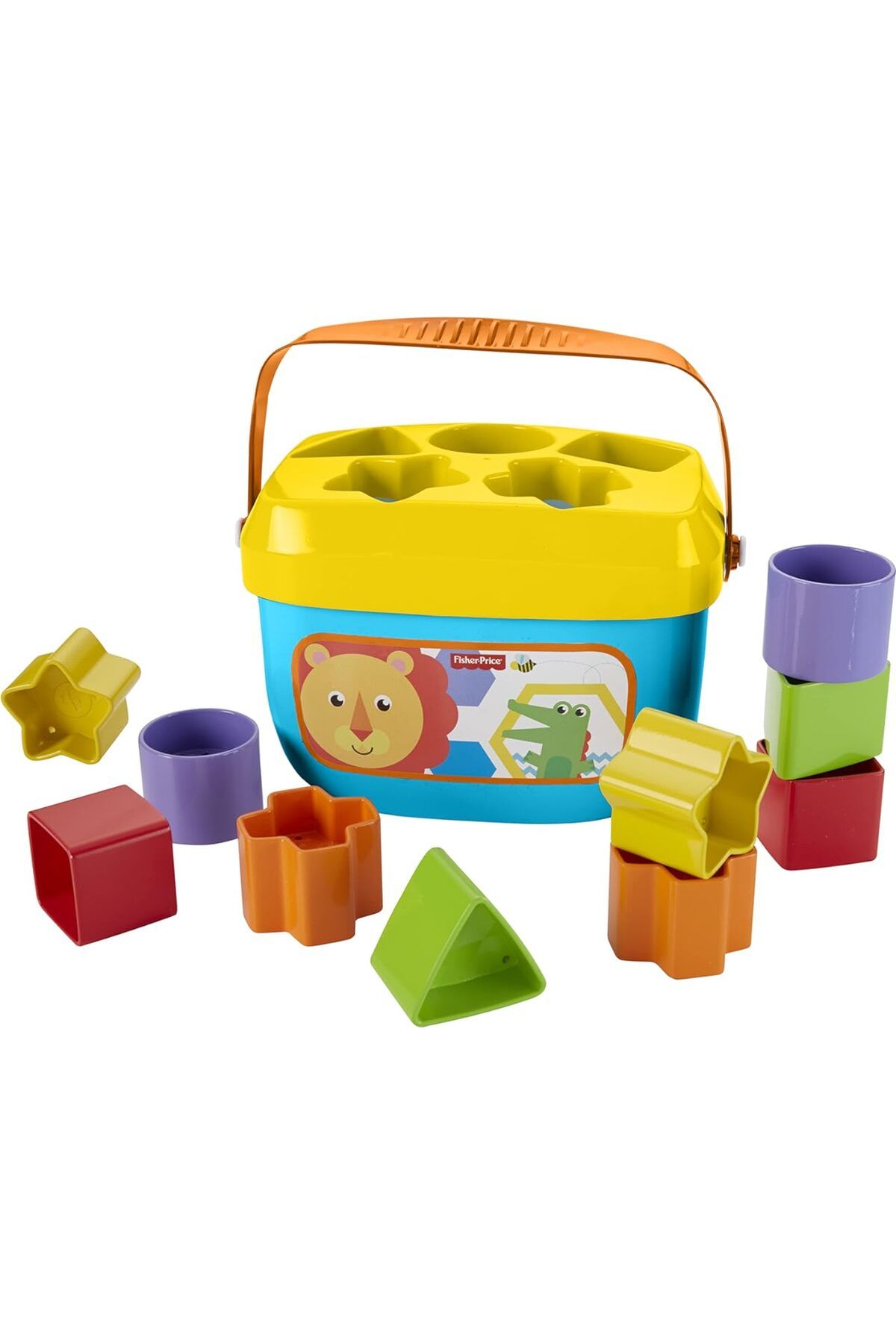 Fisher-Price Renkli Bloklar - Kova ve 10 Adet Blok Yerleştirme Oyunu FFC84