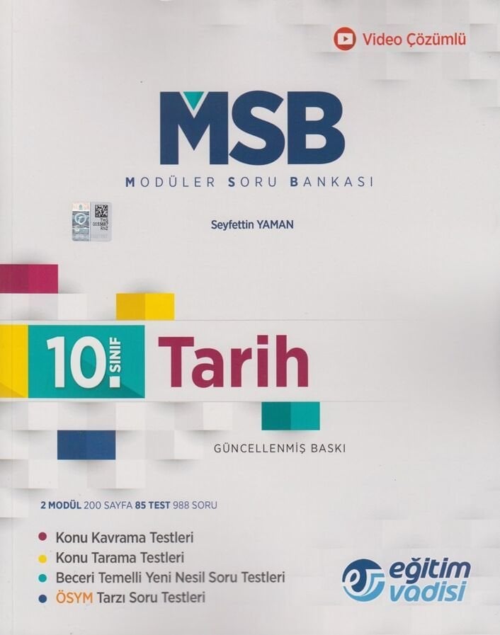 Eğitim Vadisi 10. Sınıf Tarih Güncel MSB Modüler Soru Bankası