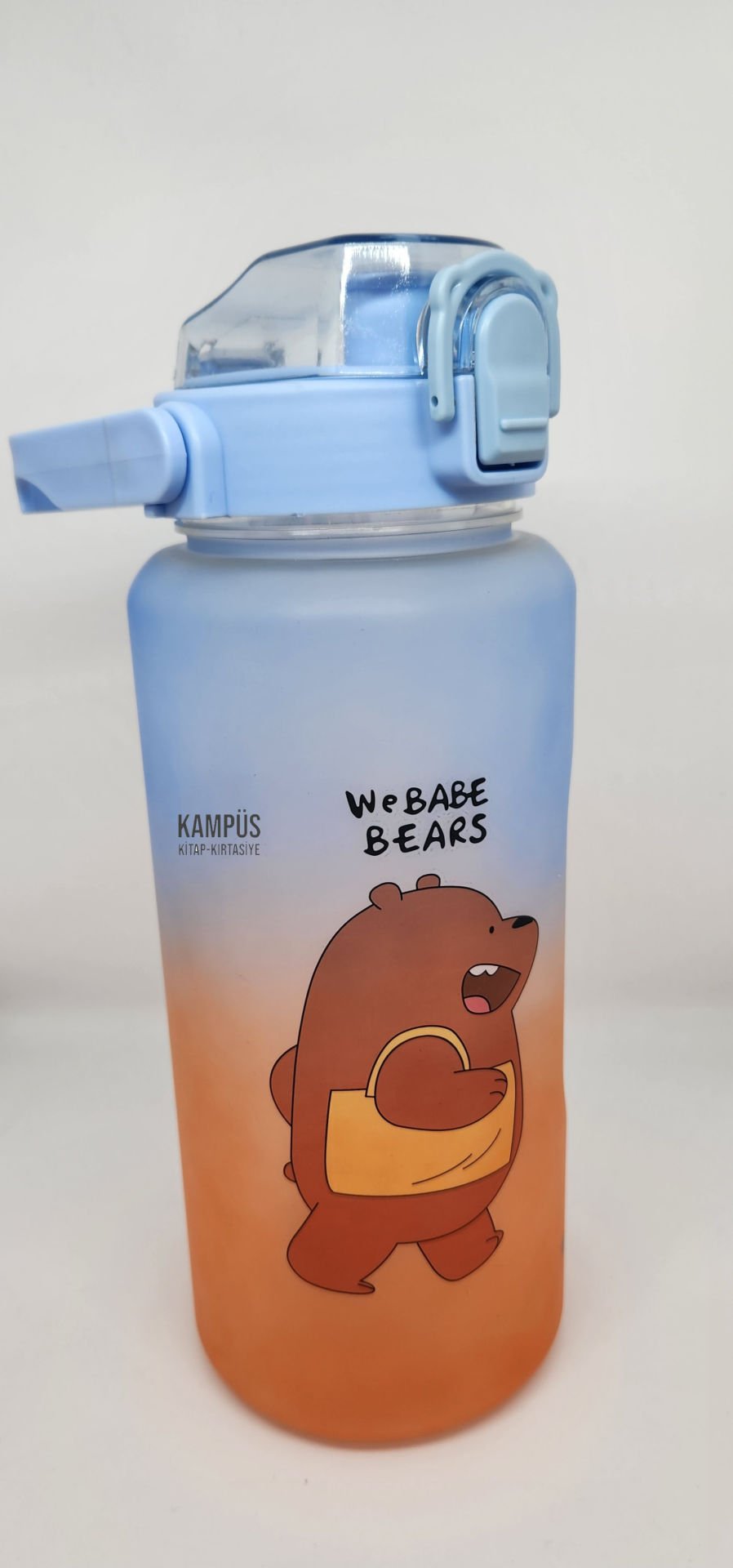 Taros Quokka 2000ml Mavi Turuncu Çift Başlıklı Stickerlı Matara