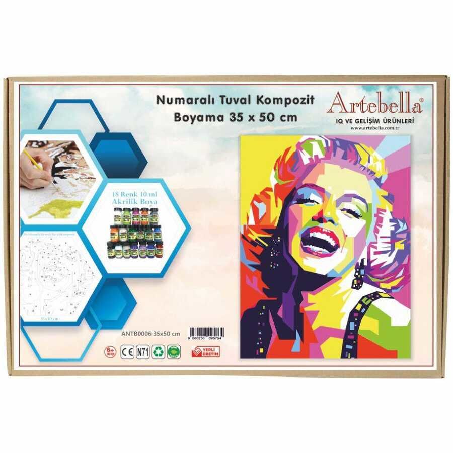 Artebella 35x50 Numaralı Kompozit Tuval Boyama Marilyn Monroe