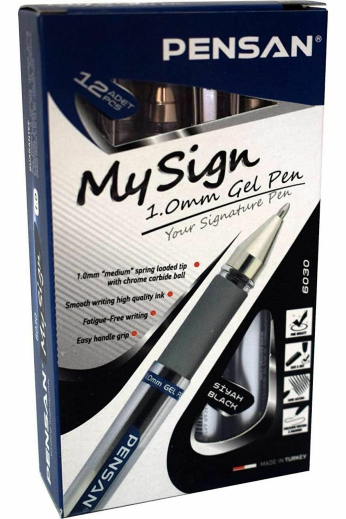 My Sign Jel Roller Kalem 1,0 Mm Imza Kalemi Siyah (12 Lİ PAKET)