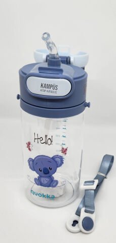 Taros Quokka 450ml Mavi Pipetli Askılı Matara