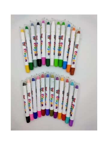 Kraf Kids Silky Crayon Yumuşak Uçlu Pastel Boya Seti 24'Lü