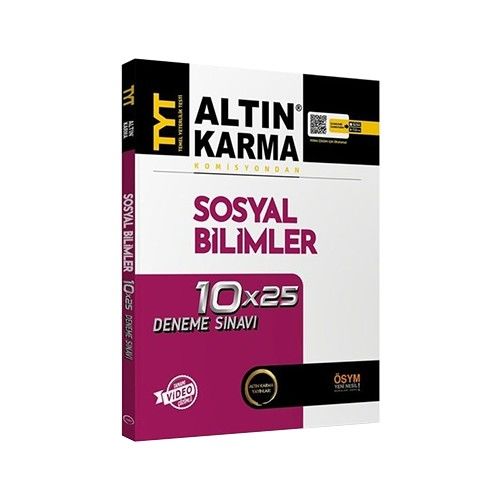 Altın Karma Yayınları TYT Sosyal Bilimler Video Çözümlü 10X25 Deneme