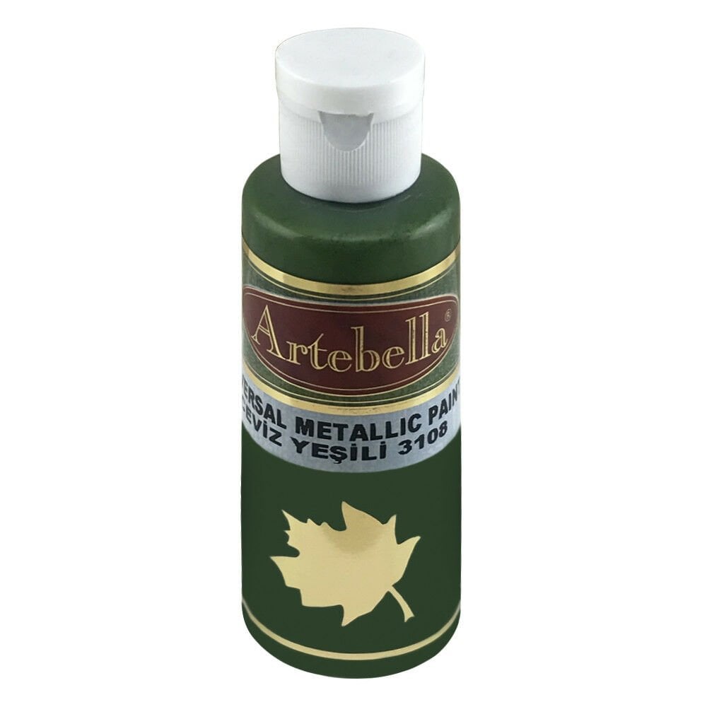 Artebella Metalik Akrilik Boya CEVİZ YEŞİLİ 130CC