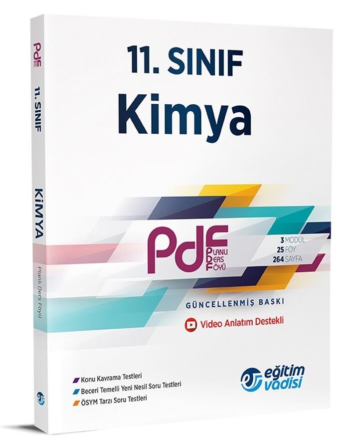 Eğitim Vadisi 11. Sınıf Kimya Güncel PDF Planlı Ders Föyü