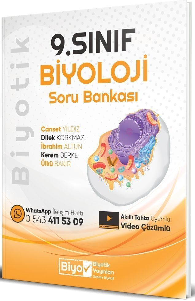 Biyotik Yayınları 9. Sınıf Biyoloji Biyotik Soru Bankası