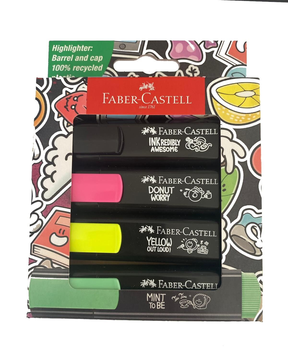 Faber Castell 4 Lü Highlighter Yenilenen Renkler