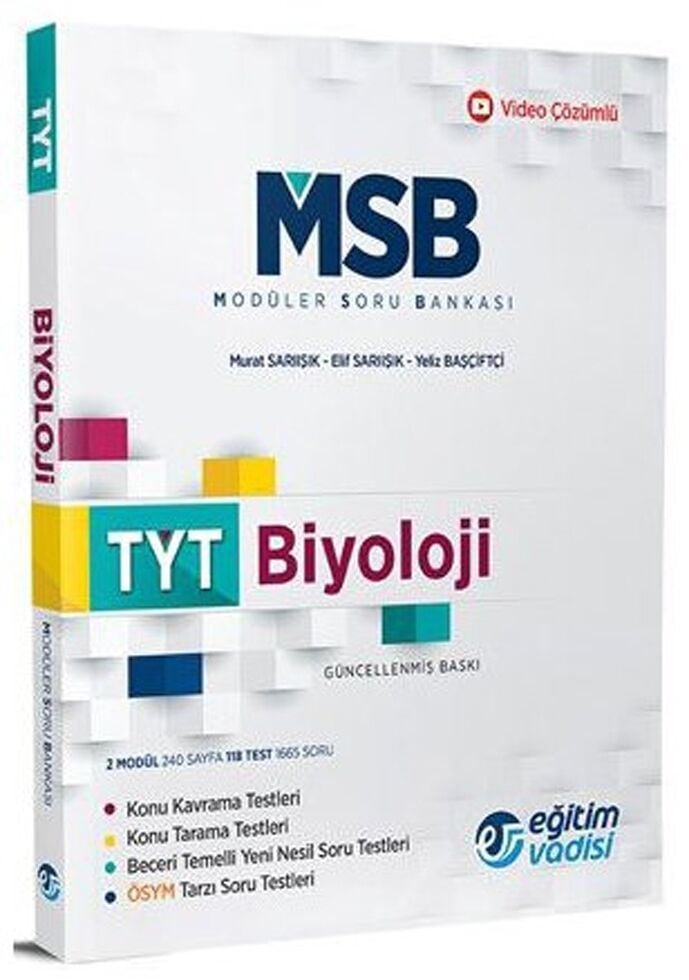 Eğitim Vadisi TYT Biyoloji Güncel MSB Modüler Soru Bankası