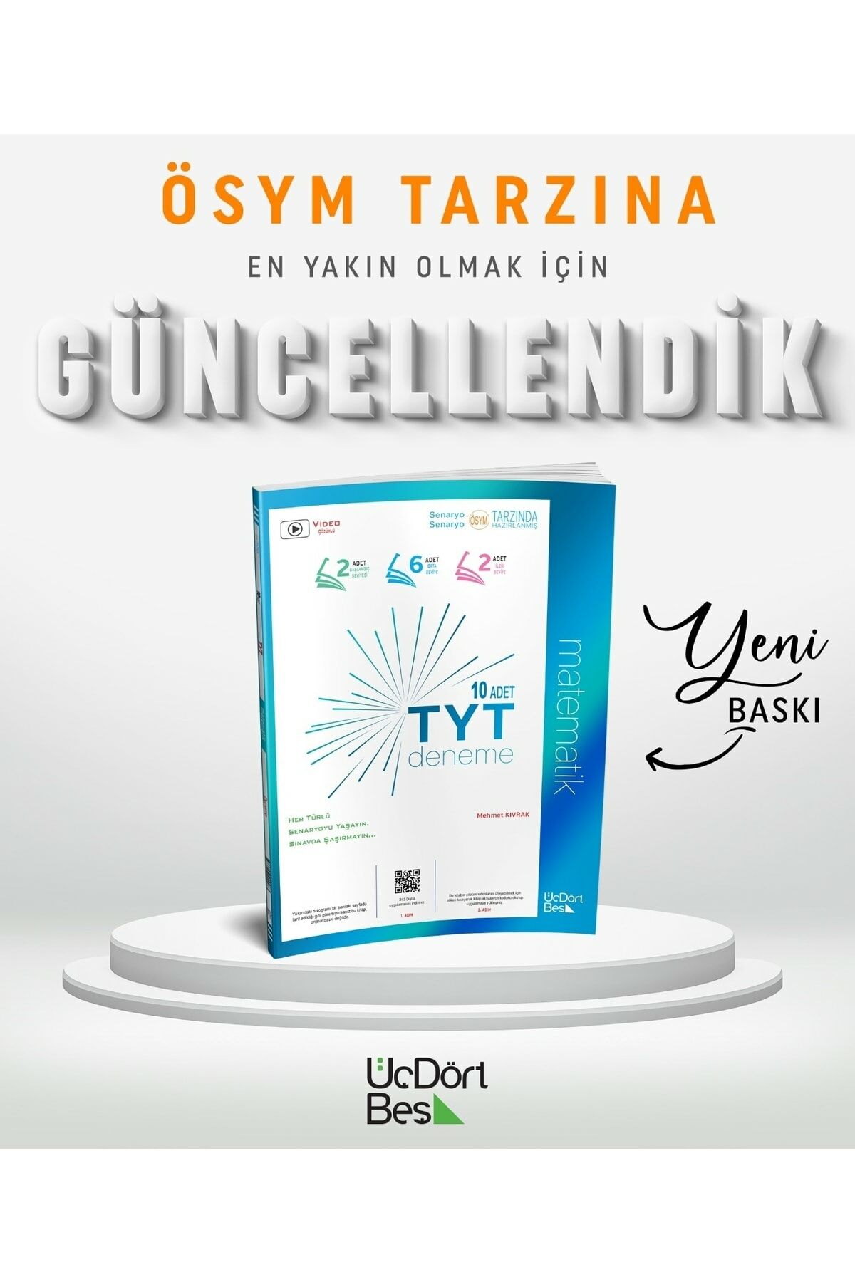 Üçdörtbeş Yayınları Tyt 12 Li Matematik Deneme 2022