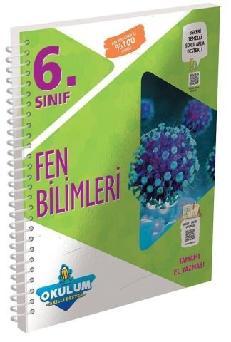 Murat Yayınları 6. Sınıf Fen Bilimleri Okulum Akıllı Defter