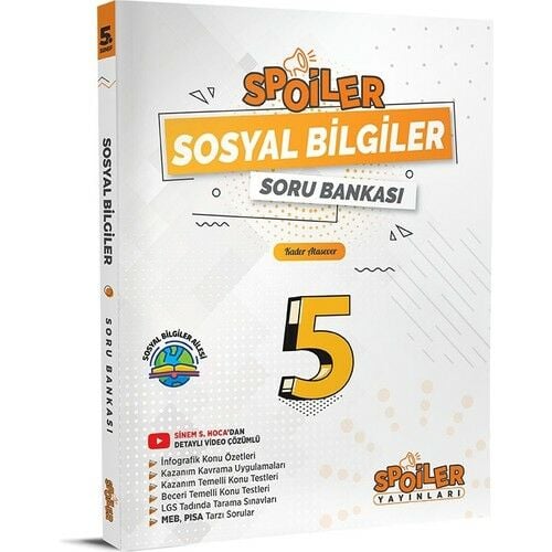 Spoiler Yayınları Spoiler 5.sınıf Sosyal Bilgiler Soru Bankası