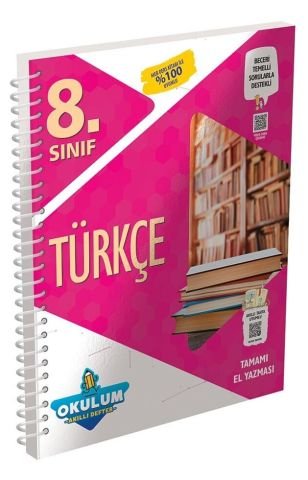 Murat Yayınları 8. Sınıf Türkçe Okulum Akıllı Defter