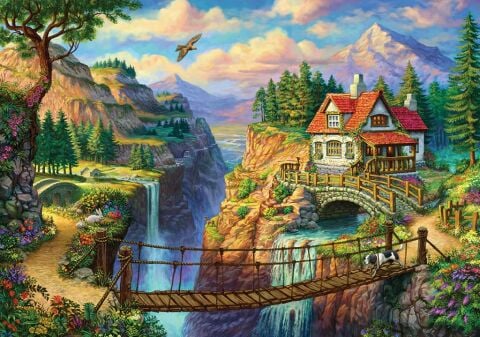 KS Games House On The Cliff 500 Parça Puzzle 20012