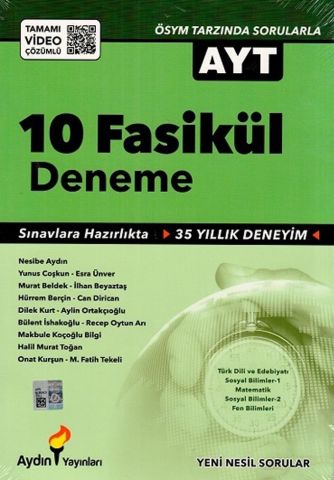 Aydın Yayınları AYT 10 lu Deneme