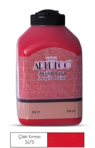 Artdeco Akrilik Boya 500ml Çilek Kırmızı 3675