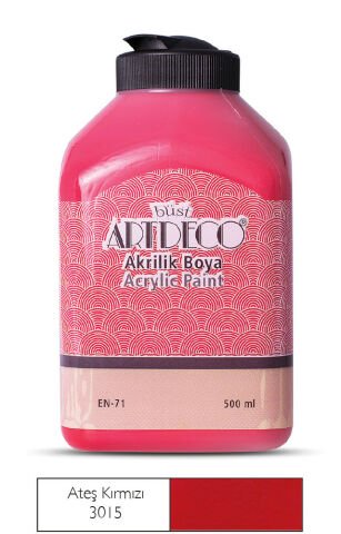 Artdeco Akrilik Boya 500ml Ateş Kırmızı 3015