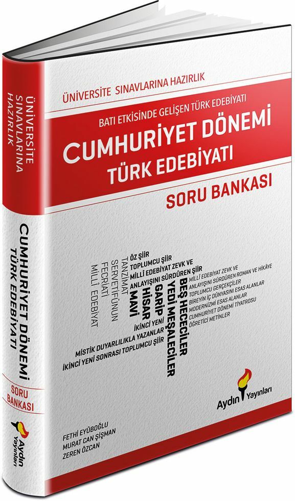 Aydın Yayınları Cumhuriyet Dönemi Türk Edebiyatı Soru Bankası