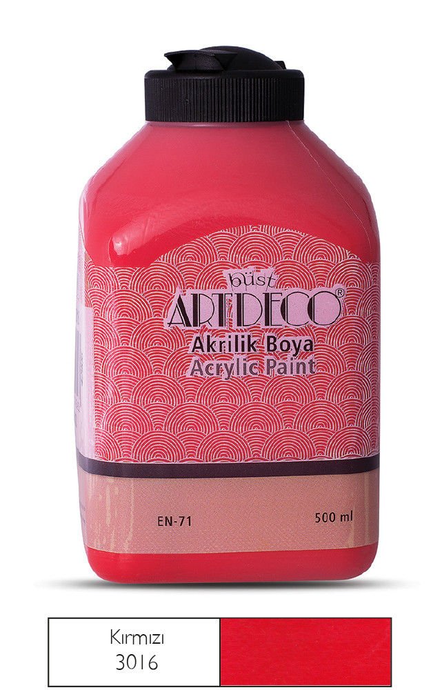 Artdeco Akrilik Boya 500ml Kırmızı 3016