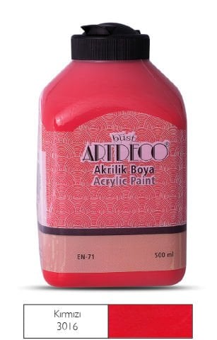 Artdeco Akrilik Boya 500ml Kırmızı 3016