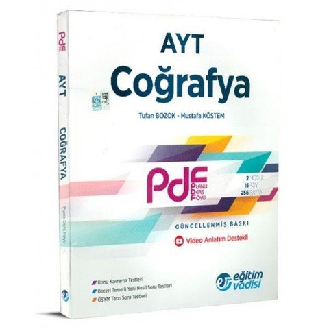 Eğitim Vadisi Yayınları AYT Coğrafya PDF Planlı Ders Föyü