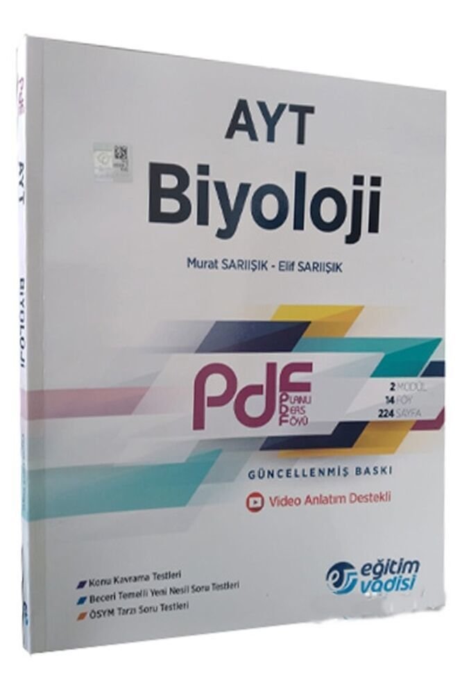 Eğitim Vadisi Yayınları AYT Biyoloji Güncel PDF Planlı Ders Föyü