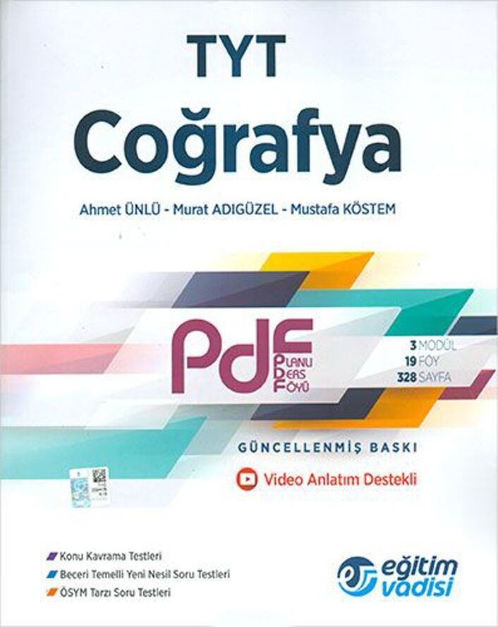 Eğitim Vadisi Yayınları TYT Coğrafya Güncel PDF Planlı Ders Föyü