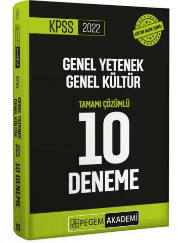 Pegem Akademi 2022 KPSS Genel Yetenek Genel Kültür Tamamı Çözümlü 10 Deneme