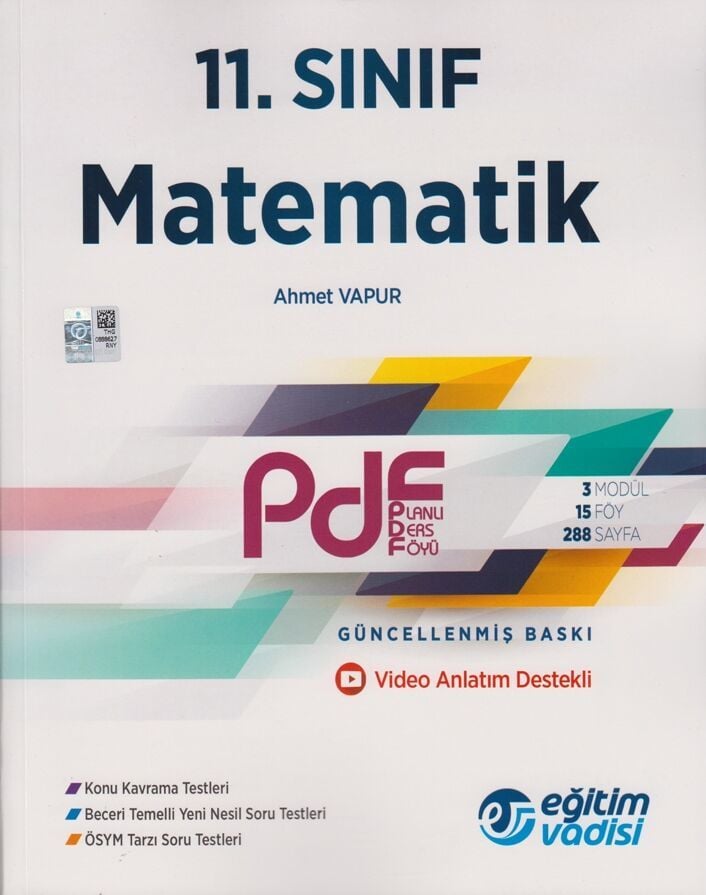 Eğitim Vadisi Yayınları 11. Sınıf Matematik Güncel PDF Planlı Ders Föyü