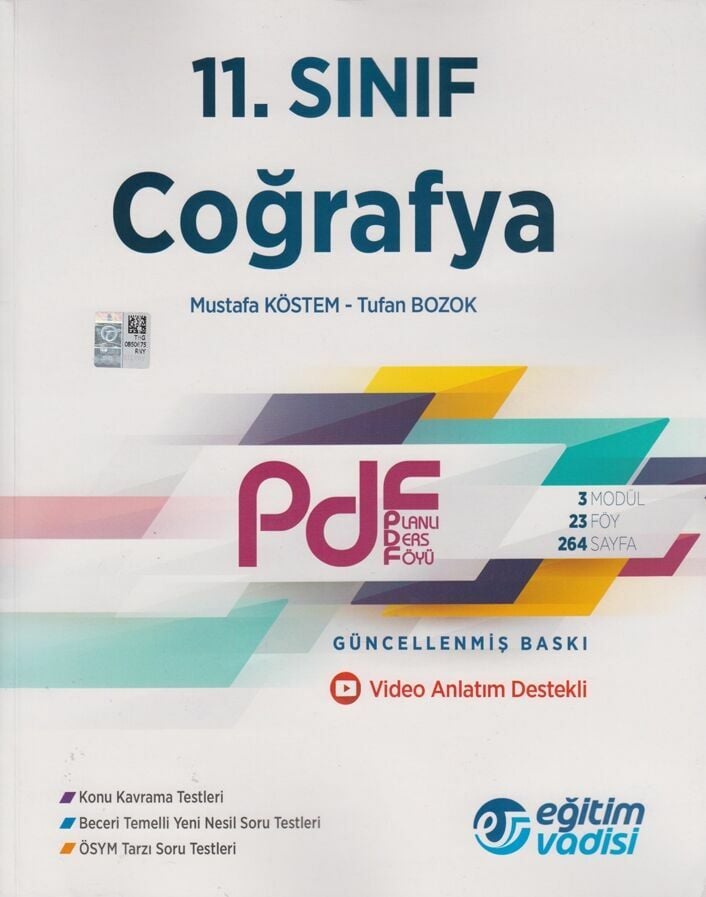 Eğitim Vadisi Yayınları 11. Sınıf Coğrafya Güncel PDF Planlı Ders Föyü