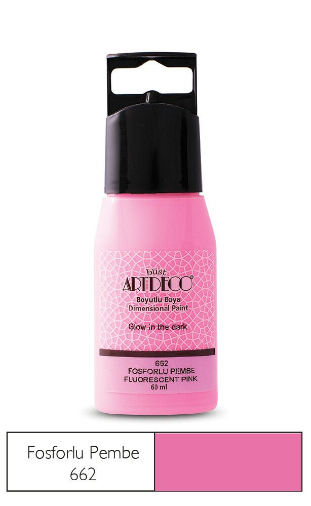 Artdeco Fosforlu Boyutlu Boya 60ml Pembe 662