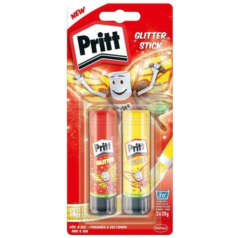 Pritt Simli Stick Yapıştırıcı Glitter 2'li Set Kırmızı-Sarı