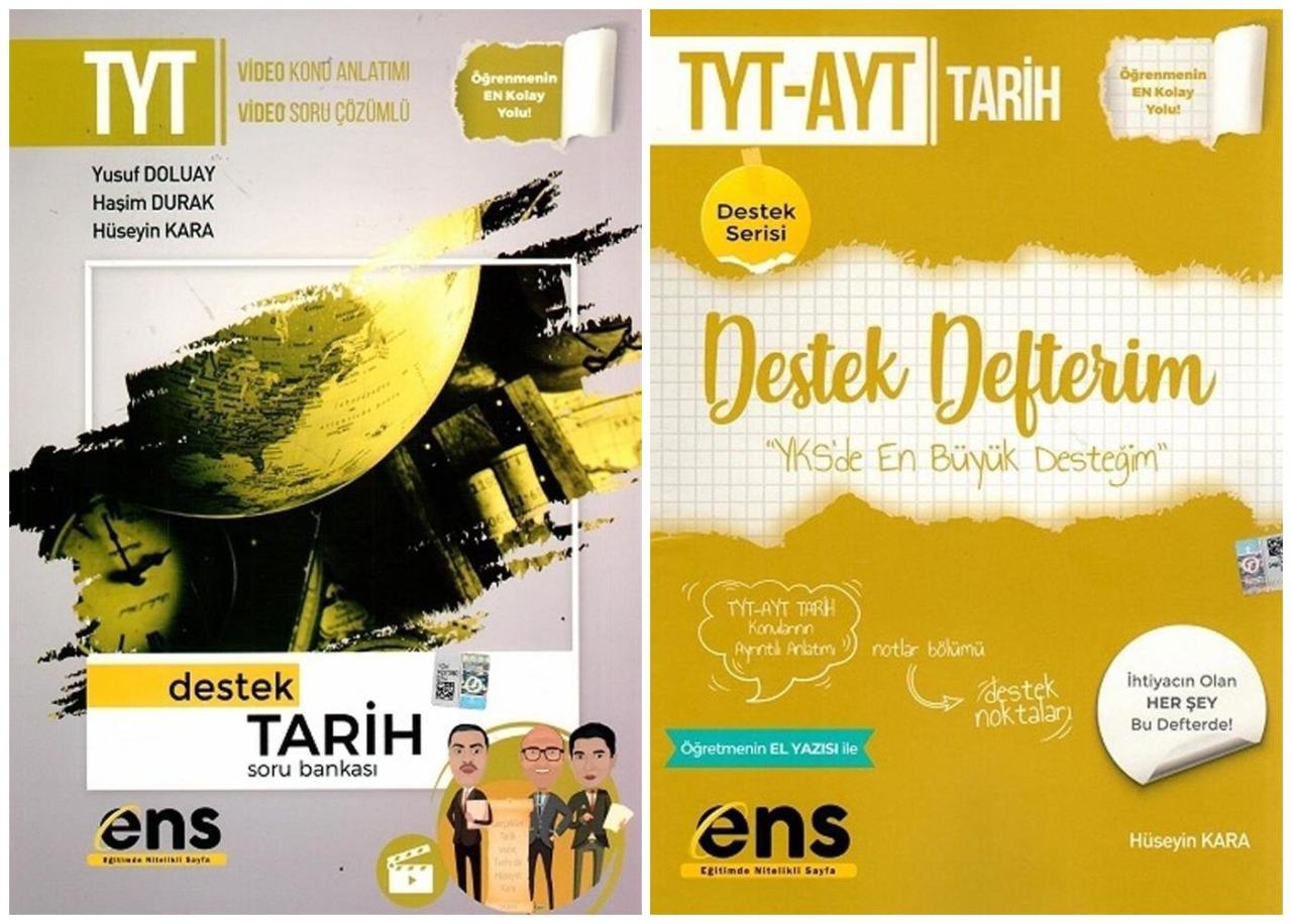 Ens Yayınları TYT Tarih Soru Bankası+ TYTY-AYT Tarih Destek Defterim Seti