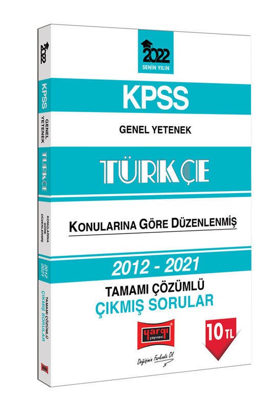 Yargı Yayınları 2022 KPSS Genel Yetenek Türkçe Tamamı Çözümlü Çıkmış Sorular